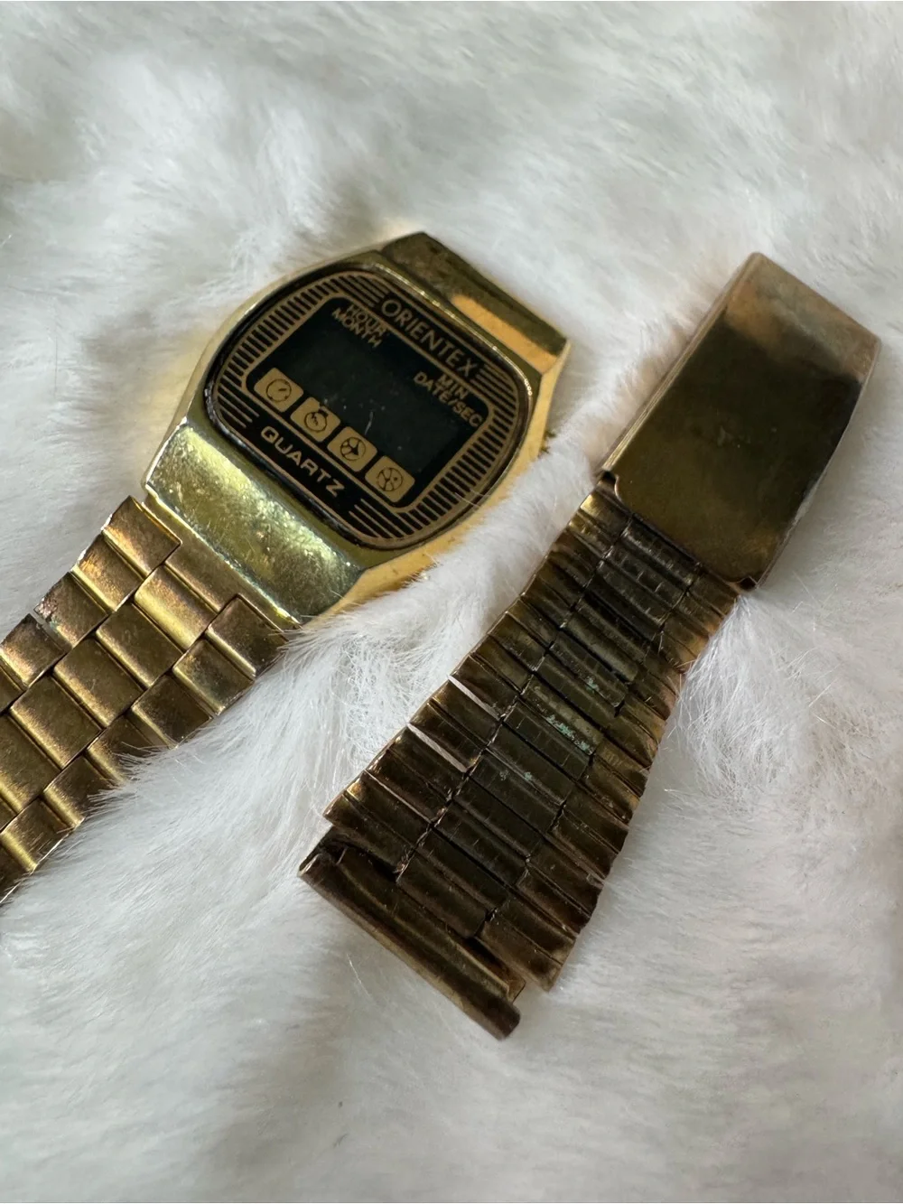 Orientex Gold-Tone Digital Quartz Watch